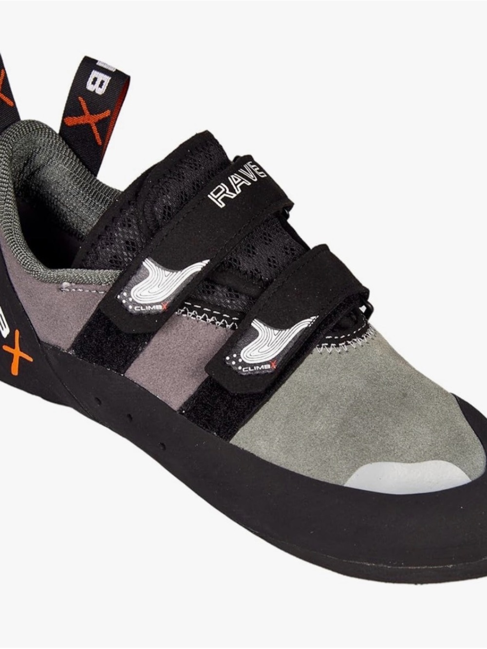 rave Gray, Black and Orange Climbing Sneaker